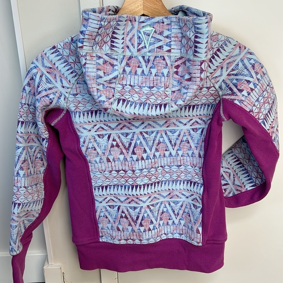 Ivivva by lululemon scuba zippered hooded sweatshirt size 10 multicoloured - Picture 4 of 6